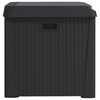 vidaXL Garden Storage Box with Seat Cushion Anthracite 125 L PP