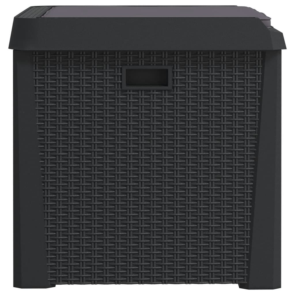 vidaXL Garden Storage Box with Seat Cushion Anthracite 125 L PP