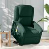 vidaXL Stand up Massage Recliner Chair Dark Green Velvet
