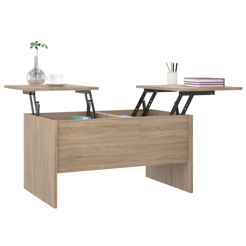 vidaXL Coffee Table Sonoma Oak 80x50x42.5 cm Engineered Wood