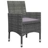 vidaXL 9 Piece Garden Dining Set Grey