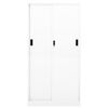 vidaXL Office Cabinet with Sliding Door White 90x40x180 cm Steel