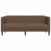 vidaXL Sofa 2-Seater Brown Faux Suede Leather