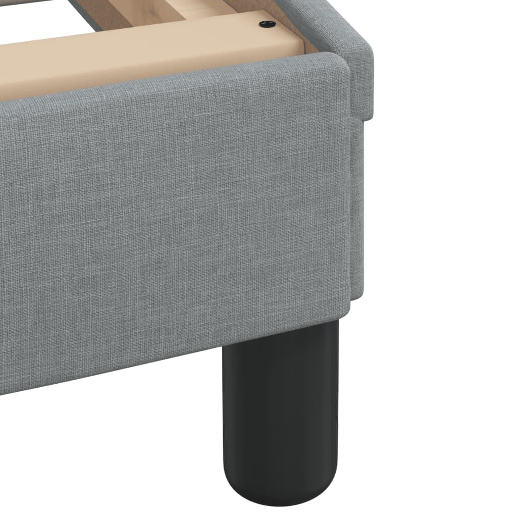 vidaXL Bed Frame without Mattress Light Grey 100x203 cm Fabric