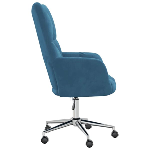 vidaXL Relaxing Chair Blue Velvet