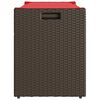vidaXL Outdoor Storage Bench with Cushion Brown 100 cm Poly Rattan