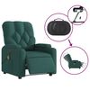 vidaXL Electric Massage Recliner Chair Dark Green Fabric