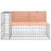 vidaXL Garden Bench Gabion Design 244x71x65.5 cm Solid Wood Douglas