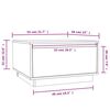 vidaXL Coffee Table Grey 55x56x32 cm Solid Wood Pine
