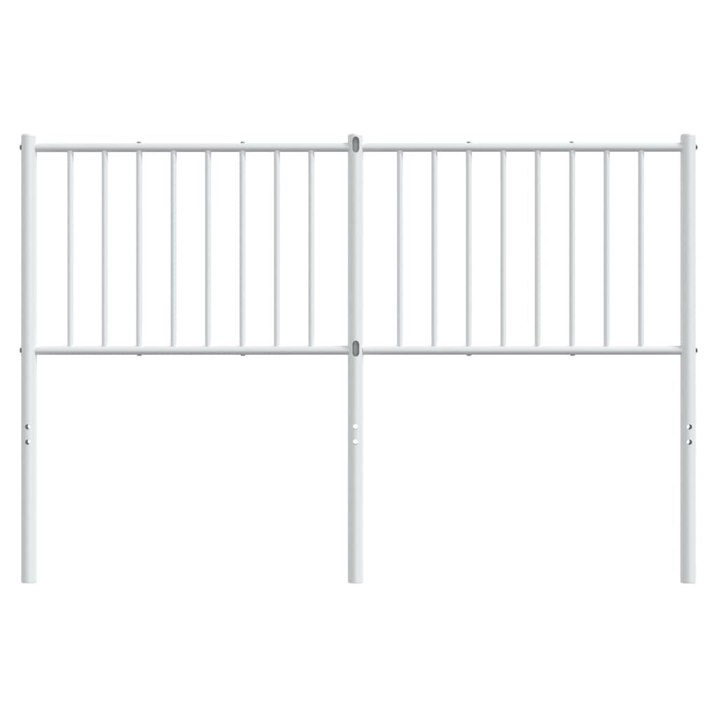 vidaXL Metal Headboard White 135 cm