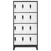 vidaXL Locker Cabinet Anthracite and White 90x45x180 cm Steel