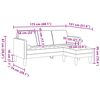 vidaXL Sofa Set 2 pcs Dark grey 173 x 131 x 67 cm Fabric