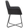 vidaXL Dining Chairs 4 pcs Black Fabric