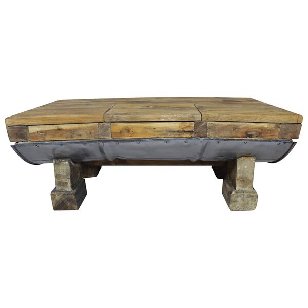 vidaXL Coffee Table Mixed Recycled Wood 90x50x35 cm