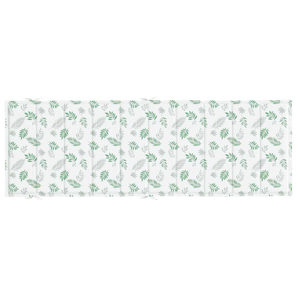 vidaXL Sun Lounger Cushion Leaf Pattern Oxford Fabric