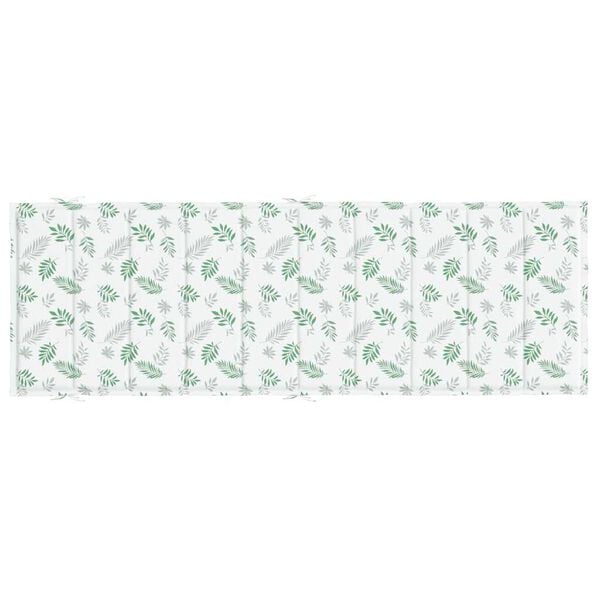 vidaXL Sun Lounger Cushion Leaf Pattern Oxford Fabric