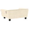 vidaXL Dog Sofa Cream 72x45x30 cm Plush
