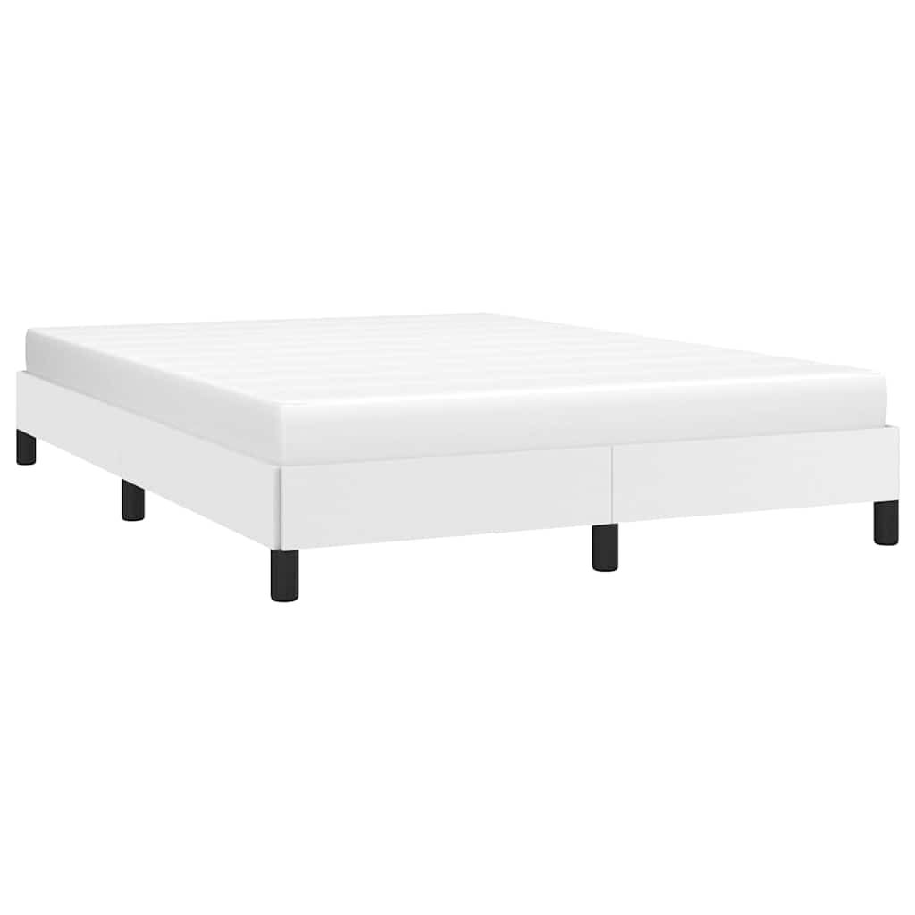 vidaXL Bed Frame without Mattress White 152x203 cm Queen Faux Leather