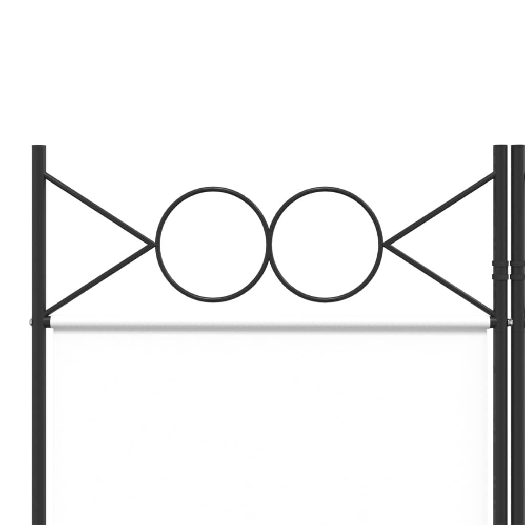 vidaXL 6-Panel Room Divider White 240x200 cm Fabric