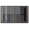 vidaXL Garden Table with Glass Top Brown 110x68x70 cm Poly Rattan