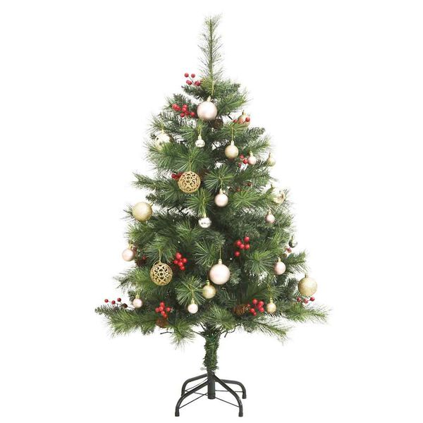 vidaXL Artificial Hinged Christmas Tree 150 LEDs & Ball Set 150 cm