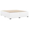 vidaXL Bed Frame without Mattress White King Faux Leather