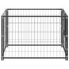 vidaXL Dog Kennel Black 100x100x70 cm Steel