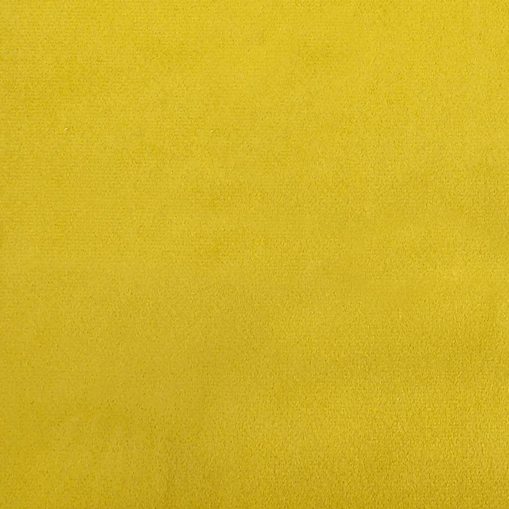 vidaXL Rocking Chair with a Stool Mustard Yellow Velvet