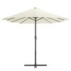 vidaXL Garden Parasol with Aluminium Pole 460x270 cm Sand