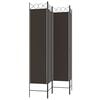 vidaXL 4-Panel Room Divider Brown 160x200 cm Fabric