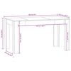vidaXL Dining Table Black 140x74.5x76 cm Engineered Wood