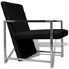 vidaXL Cube Armchair Black Faux Leather