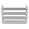 vidaXL Shoe Rack with 4 Shelves Metal and Plastic Black