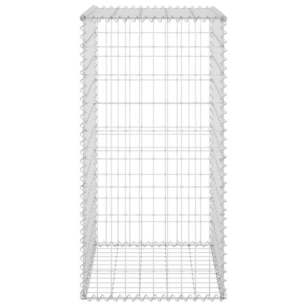 vidaXL Gabion Wall with Covers Galvanised Steel 60x50x100 cm
