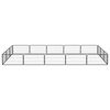 vidaXL 16-Panel Dog Playpen Black 100x50 cm Powder-coated Steel