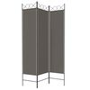 vidaXL 3-Panel Room Divider Anthracite 120x200 cm Fabric