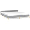 vidaXL Bed Frame without Mattress Light Grey California King Fabric