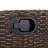 vidaXL Reclining Garden Chair with Cushions Brown Poly Rattan