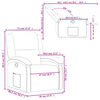 vidaXL Recliner Chair Cream Real Leather