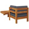 vidaXL 2 Piece Garden Lounge Set with Dark Grey Cushions Acacia Wood
