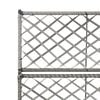 vidaXL Trellis Raised Bed with 2 Pots 58x30x107 cm Poly Rattan Grey