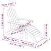 vidaXL Garden Adirondack Chair with Footstool HDPE Aqua Blue