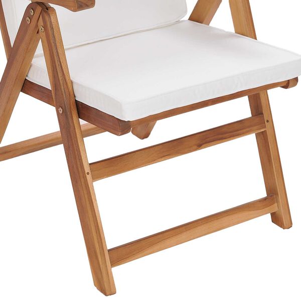 vidaXL Reclining Garden Chairs with Cushions 4 pcs Solid Teak Wood