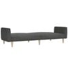 vidaXL 2-Seater Sofa Bed Dark Grey Fabric