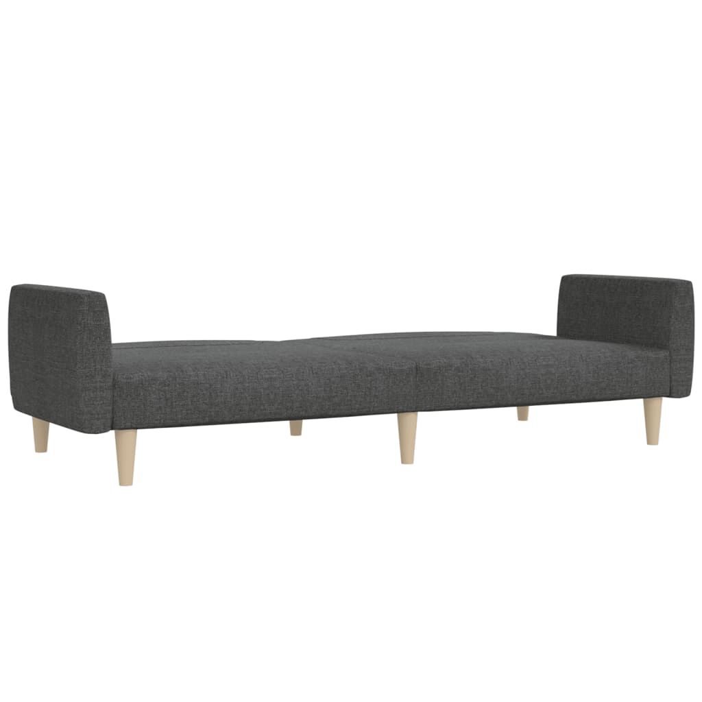 vidaXL 2-Seater Sofa Bed Dark Grey Fabric