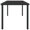 vidaXL Garden Table Black 160 x 80 x 73 cm Metal
