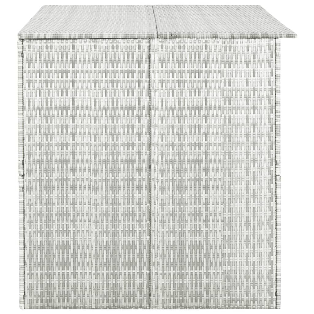 vidaXL Garden Storage Box Light Grey 150x100x100 cm Poly Rattan