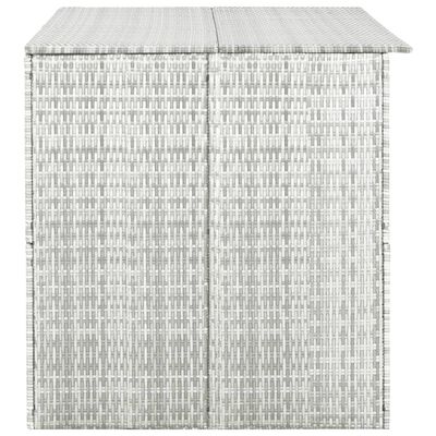 vidaXL Garden Storage Box Light Grey 150x100x100 cm Poly Rattan