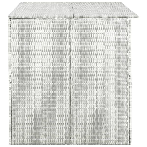 vidaXL Garden Storage Box Light Grey 150x100x100 cm Poly Rattan