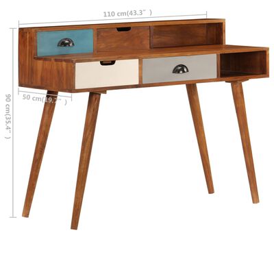 vidaXL Writing Desk 110x50x90 cm Solid Acacia Wood